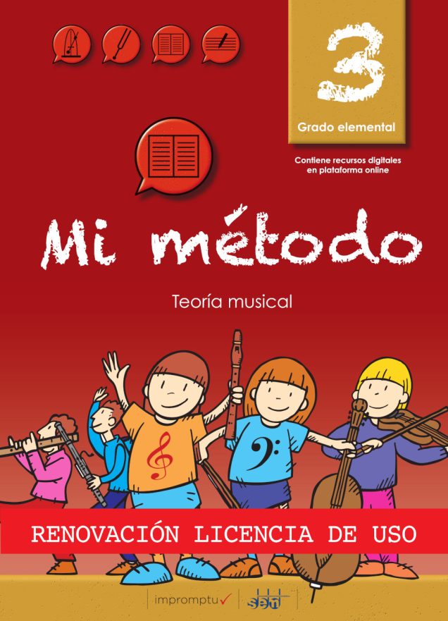 Mi método 3 Teoría musical - Renovación licencia de uso